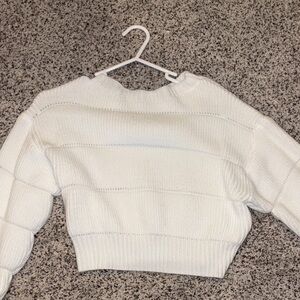 Cozy White Knit Sweater